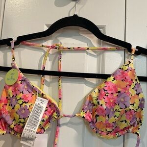 Forever 21 Multicolor Floral Bikini Top